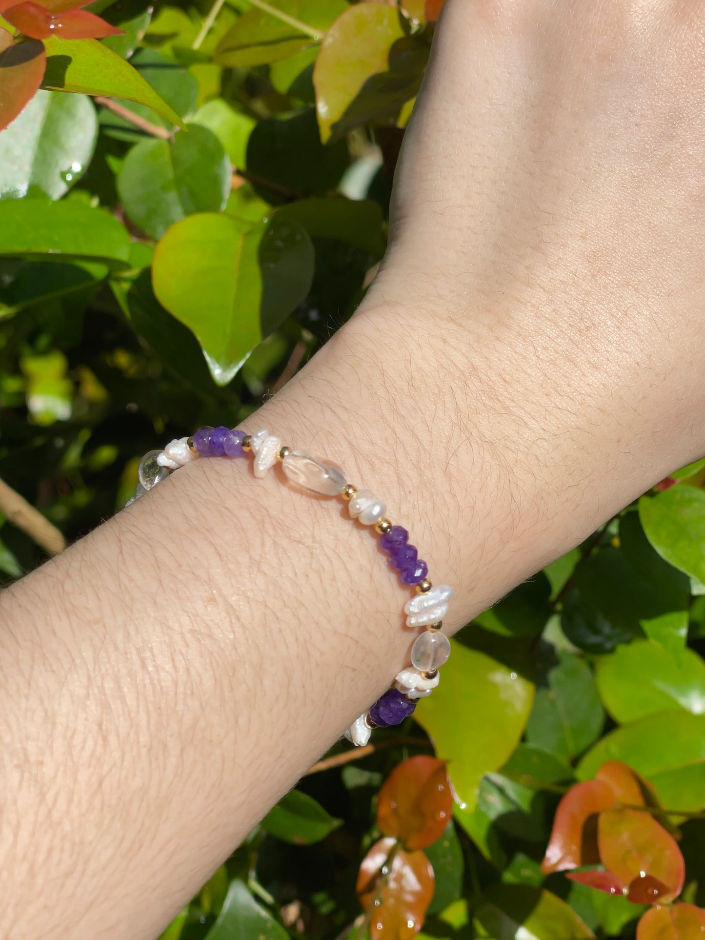 Purple Gemstone Bracelet