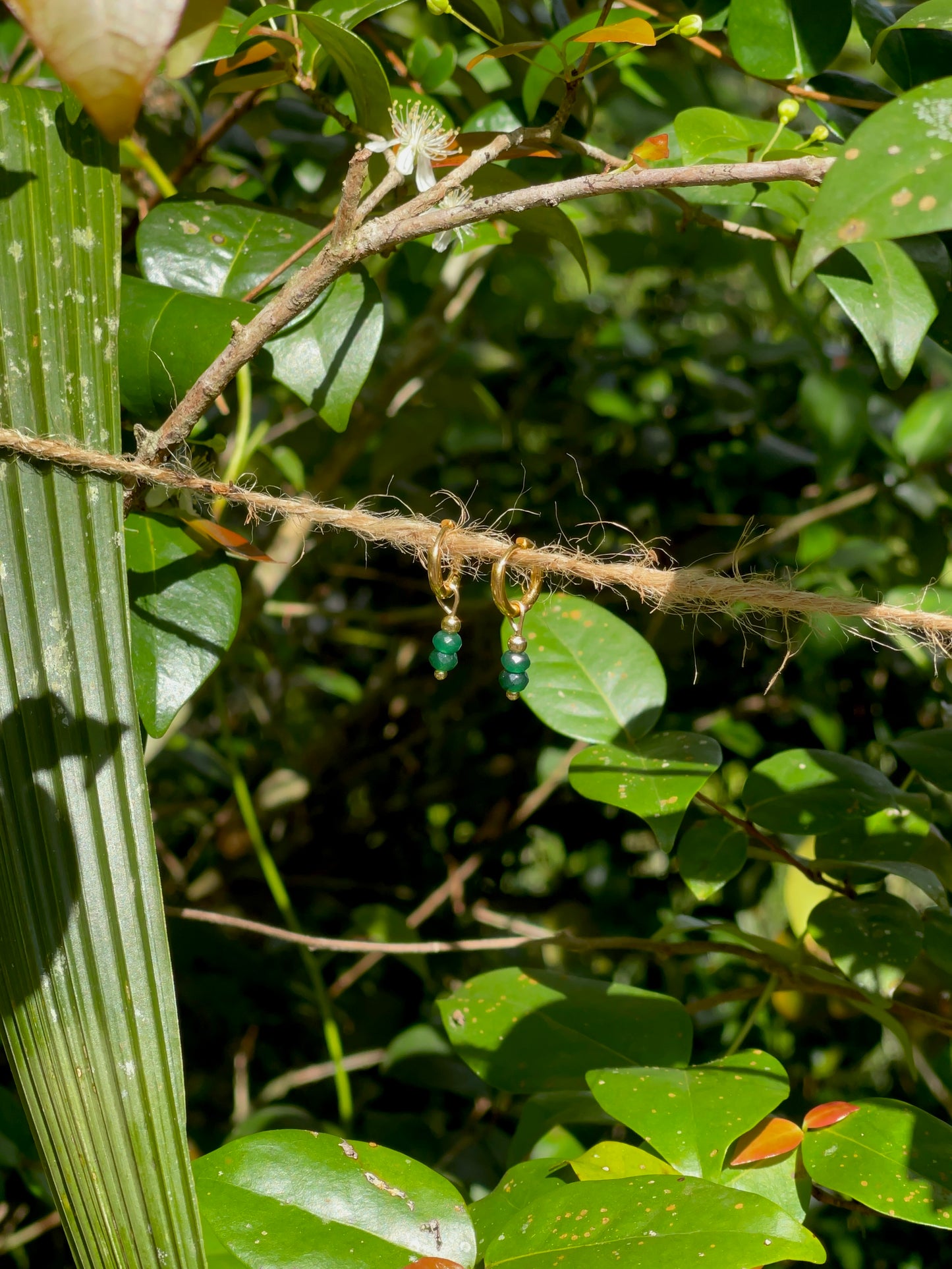 Green Gemstone Mini Earrings