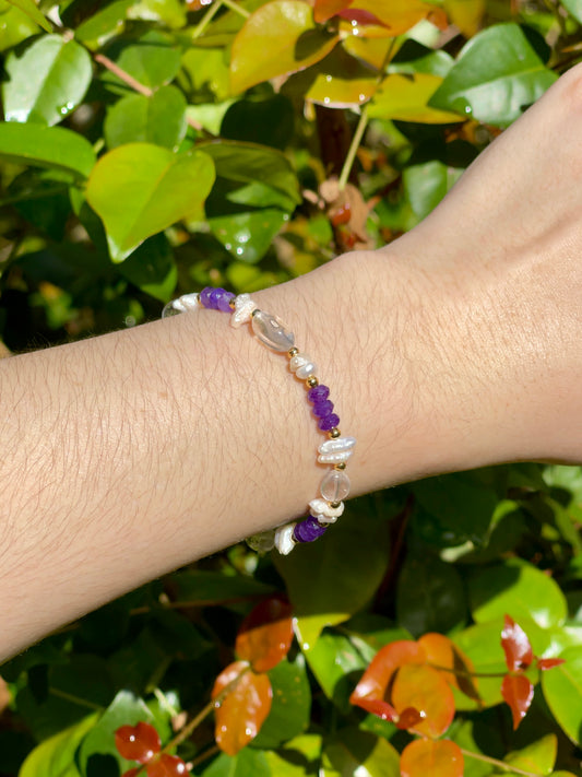 Purple Gemstone Bracelet