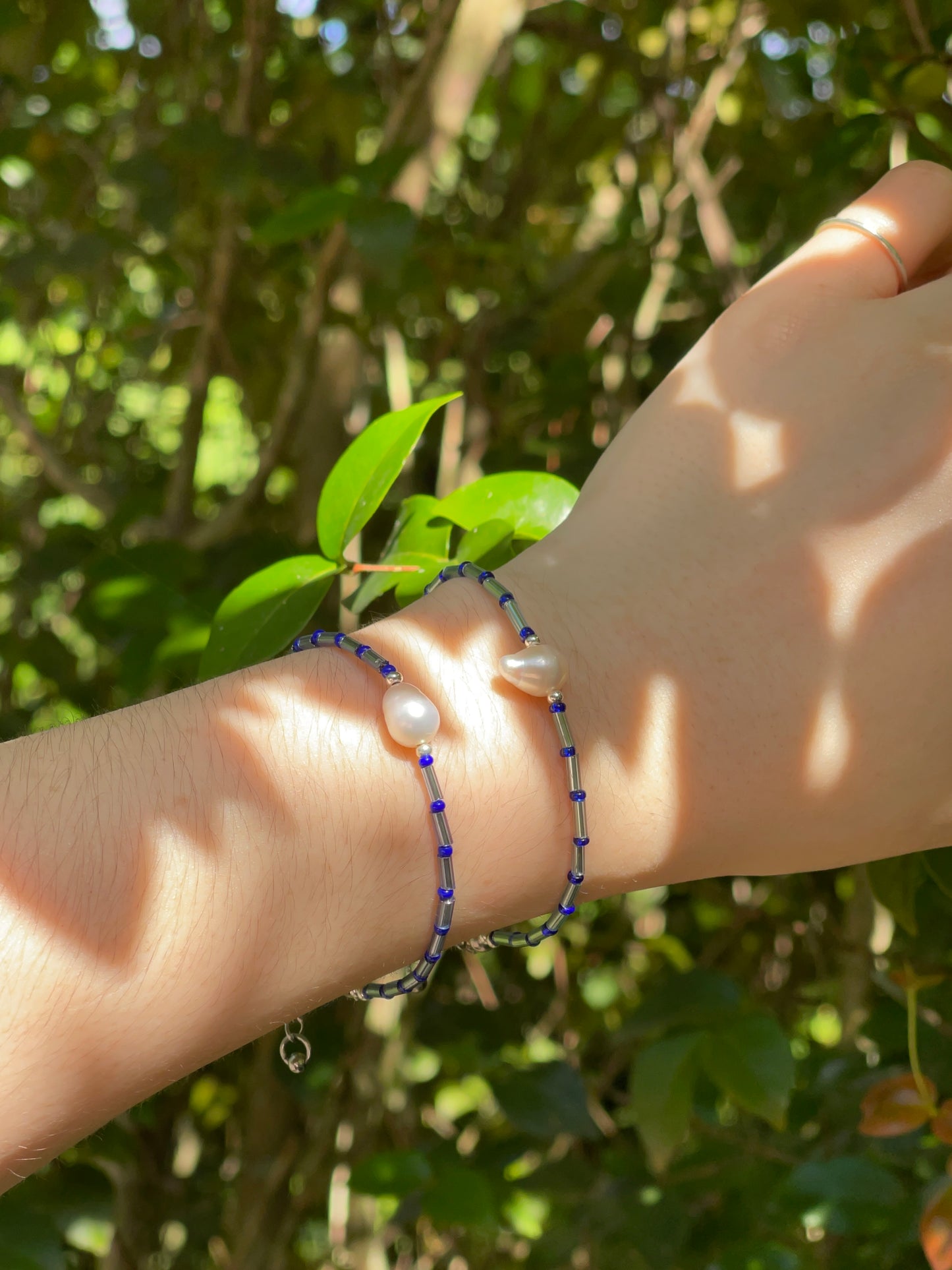 Silver and blue Bracelet