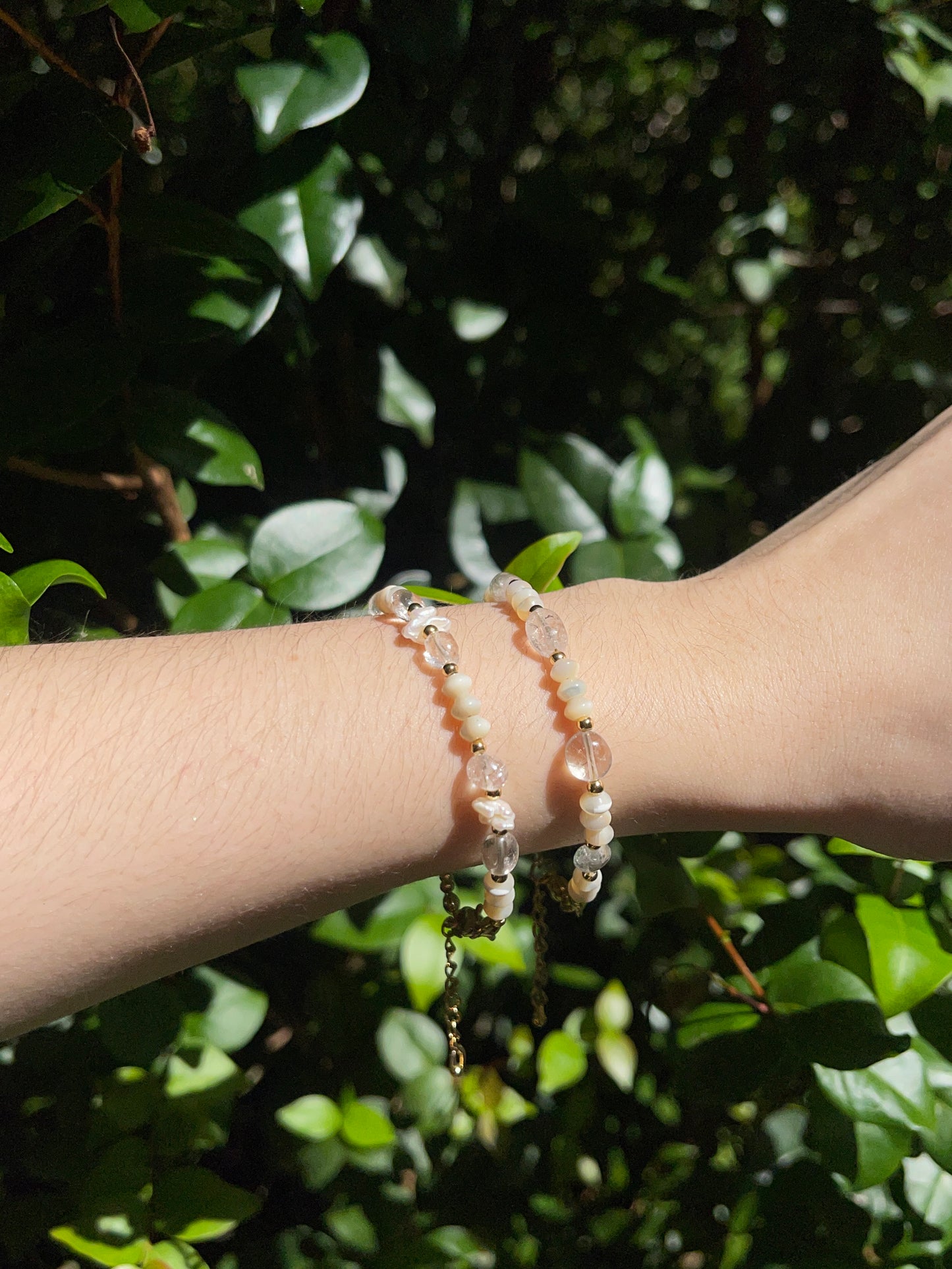 Beige and pearl Bracelet