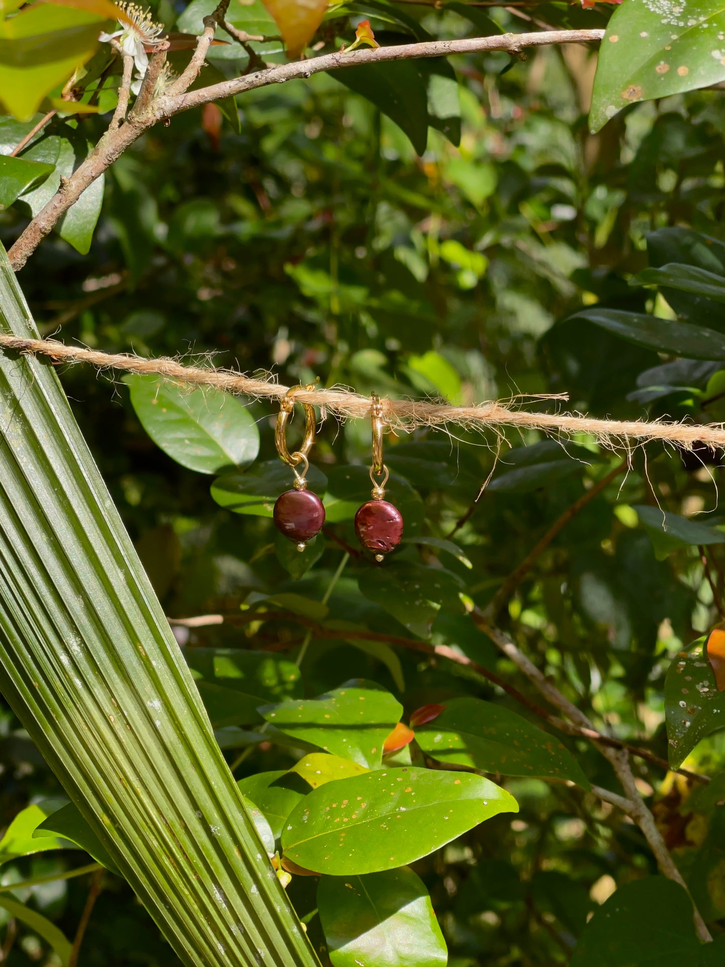 Red Pearl Earrings