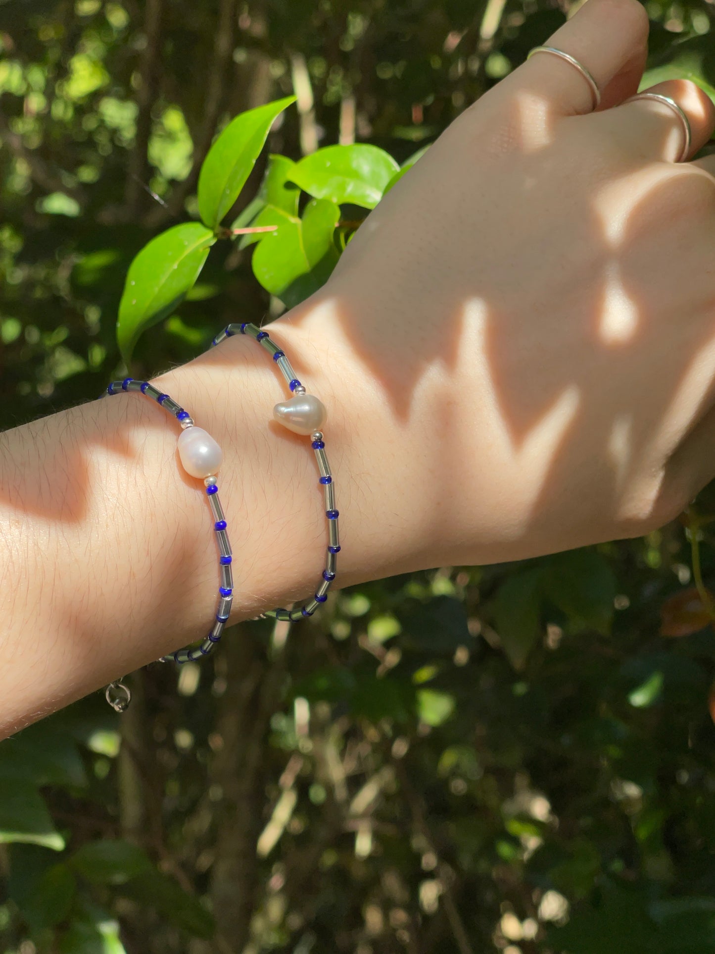 Silver and blue Bracelet