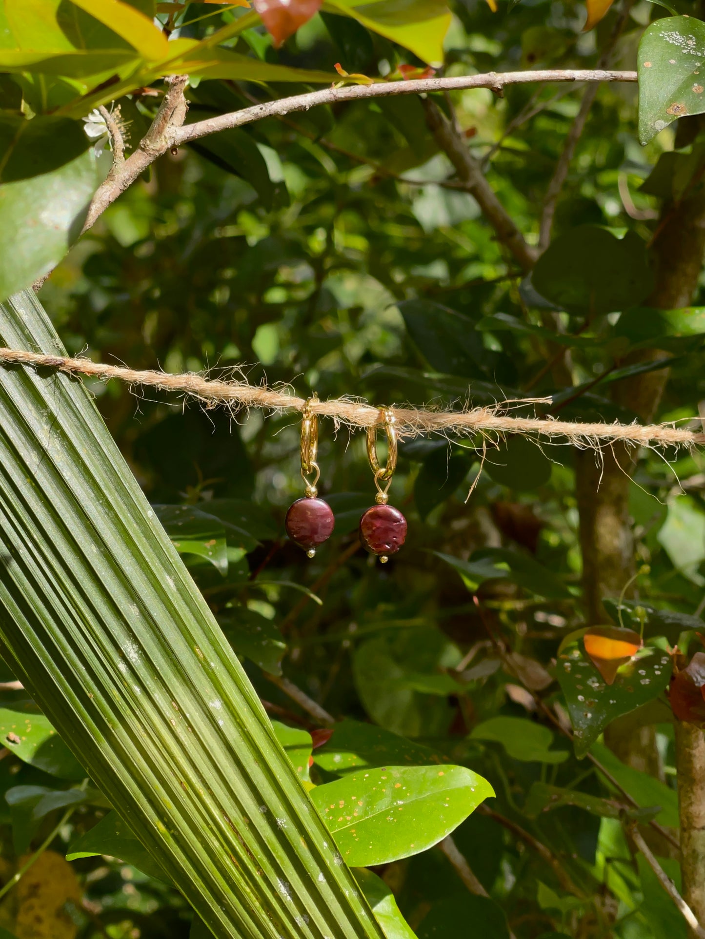 Red Pearl Earrings