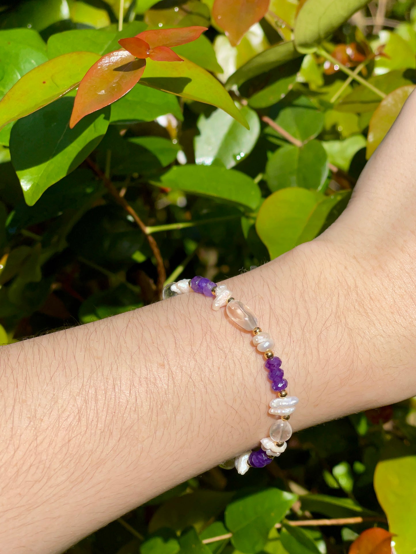 Purple Gemstone Bracelet