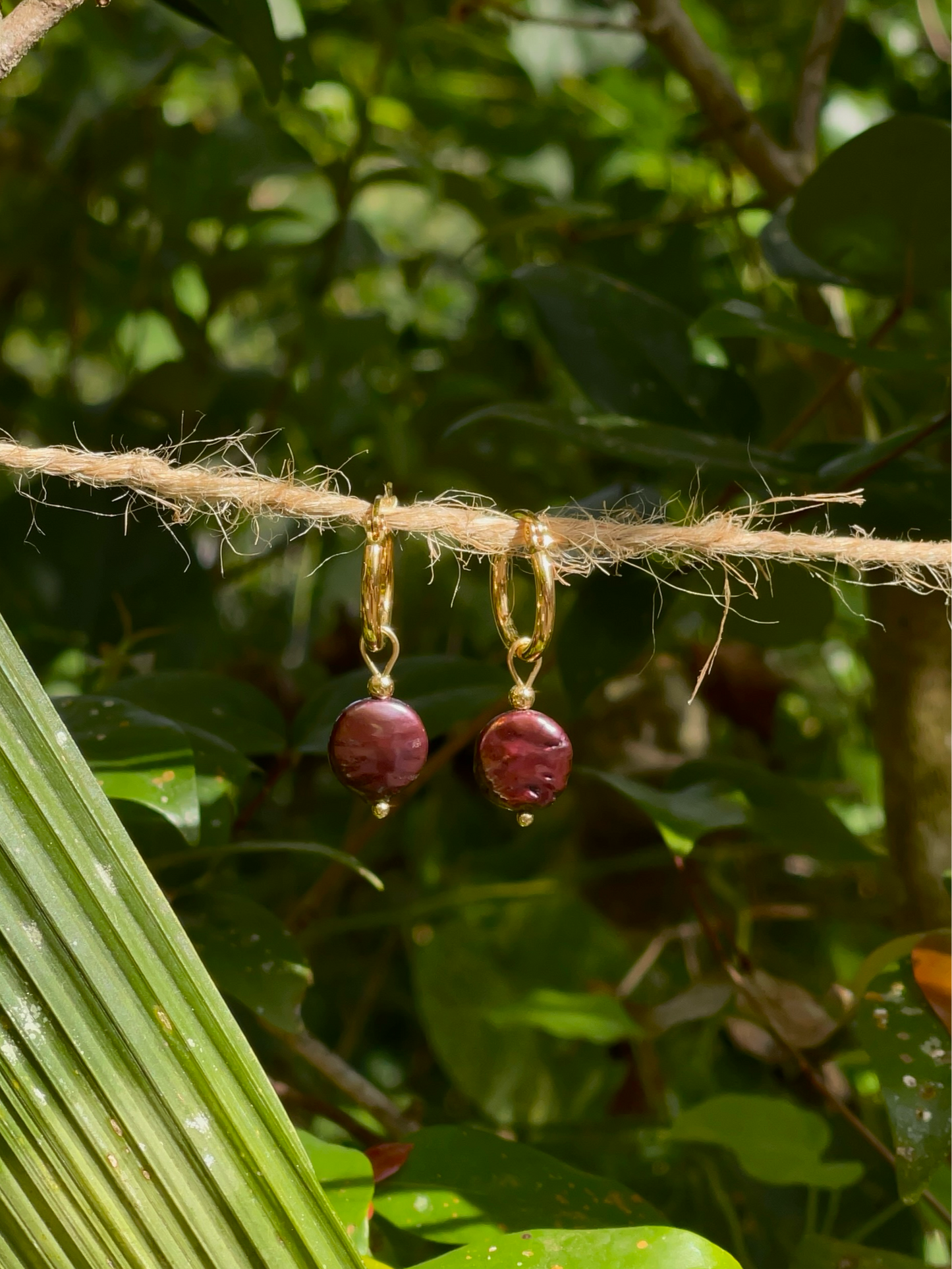 Red Pearl Earrings